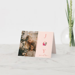 Joy Peace Liebe | Foto der Weihnachtsfamilie Karte