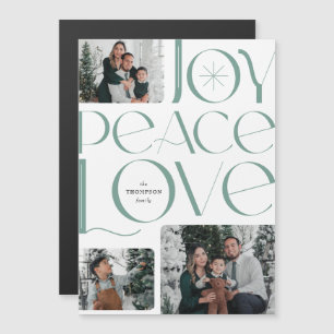 Joy Peace Liebe Holiday Magnetic Foto Card Magnetkarte