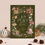 Joy Peace Liebe Watercolor Woodsy Mushrooms Foto Feiertagskarte<br><div class="desc">Genießen Sie die Launen der Saison mit unserer bezaubernden "joy, peace & Liebe" Aquarellwald Waldland Pilz Foto Urlaubskarte! Es ist der perfekte Weg, Ihren Lieben in dieser Ferienzeit ein wenig künstlerische Magie zu senden. Unser skurriles und charmantes Design bestecht durch unsere handbemalten Aquarellpilze, Wintergrün und Beeren. Freuen Sie sich auf...</div>