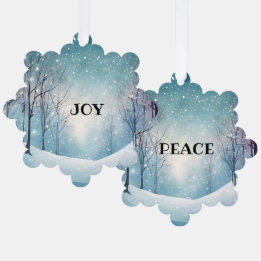 JOY & PEACE SNOWFLAKE PAPIER ORNAMENT KARTE