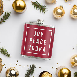 Joy Peace Vodka | Roter und weißer Urlaub Flachmann