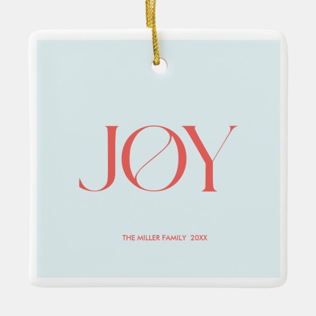 Joy | Personalisierte Weihnachtsschmuck (Vorderseite)