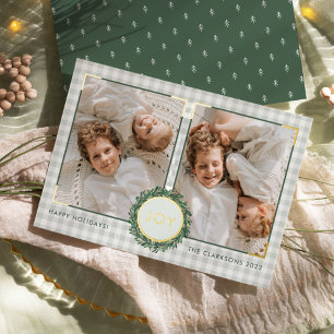 JOY Picture Frame Weihnachtsweihnachtskarte Folien Feiertagskarte