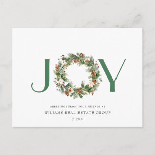 JOY Pine Cones Wreath Weihnachten Gruß Unternehmen