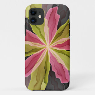 Joy, Pink Green Anthracite Fantasy Blume Fraktal Case-Mate iPhone Hülle