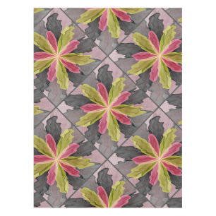 Joy, Pink Green Anthracite Fantasy Blume Fraktal Tischdecke