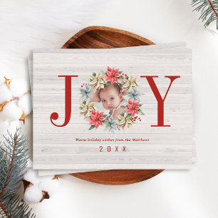 Joy Poinsettia Wreath mit Picture Magnetic Card Magnetkarte