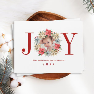 Joy Poinsettia Wreath mit Picture Magnetic Card Magnetkarte