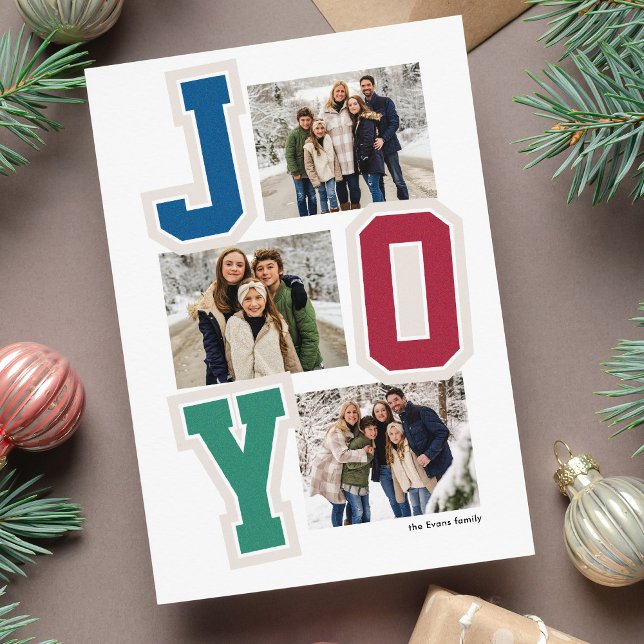 Joy preppy Patches bunt drei Foto Weihnachten (Von Creator hochgeladen)
