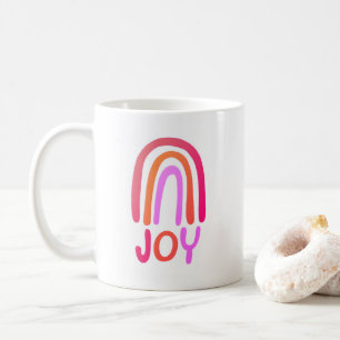 JOY Rainbow Colorful Handletting Tasse