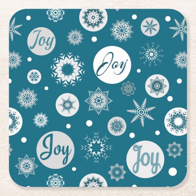 Joy Rechteckiger Pappuntersetzer (Vorderseite)
