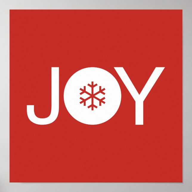Joy Red Christmas Poster (Vorne)