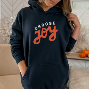 Joy Retro Athletic Flair Christlich Womens Hoodie