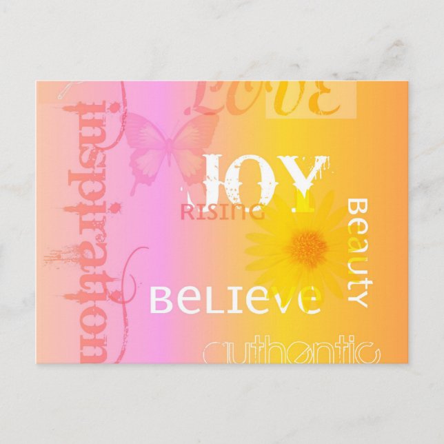 Joy Rising Pastel Postcard Postkarte (Vorderseite)