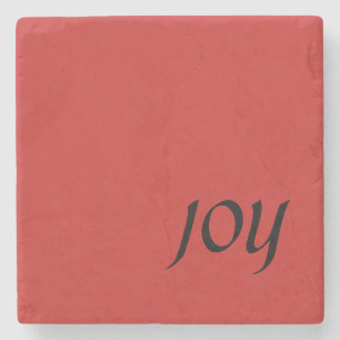 "JOY" Roter Platz, Weihnachtsstein Untersetzer