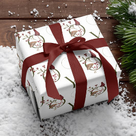 Joy Rustic Woodsy Watercolor Pilz Weihnachten Geschenkpapier