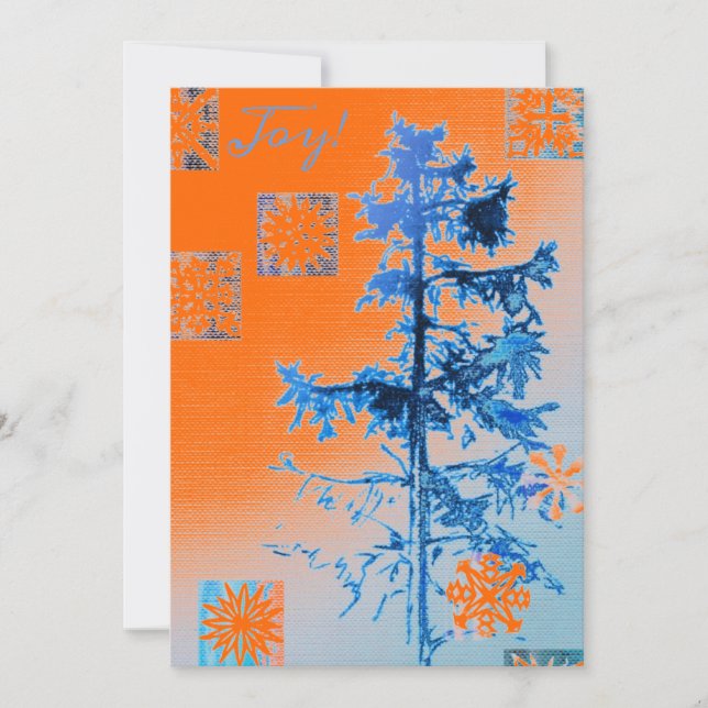 Joy! Saisonkarte Hot orange Feiertagskarte (Vorderseite)