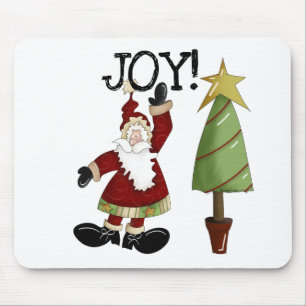 JOY Santa Claus T - Shirt und Geschenke Mousepad