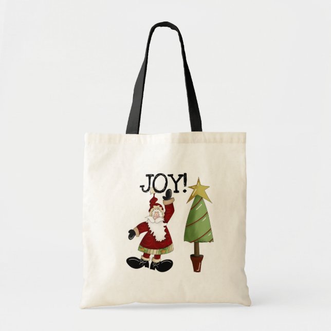 JOY Santa Claus T - Shirt und Geschenke Tragetasche (Vorne)