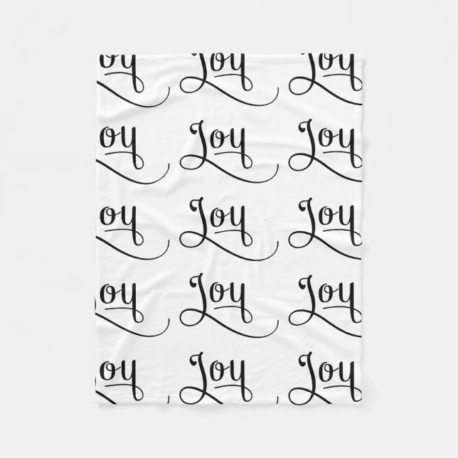 Joy Script Black Fleecedecke (Vorderseite)