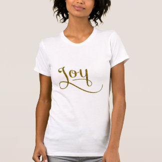Joy Script Gold Glitzer T-Shirt