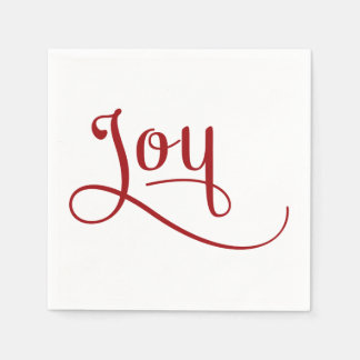 Joy Script Red Serviette