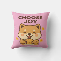 Joy Shiba Inu Pillow | Dekor der Positivfarben