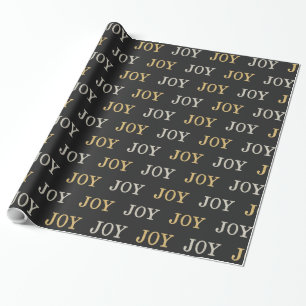 JOY (silber/goldener Glitzer) Geschenkpapier