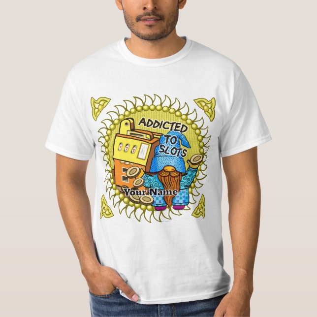 Joy Slots gnome T-Shirt (Vorderseite)