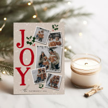 JOY Snow Overlay 5 Foto Collage Weihnachten