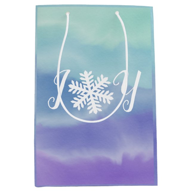 Joy Snowflake Mittlere Geschenktüte (Vorderseite)