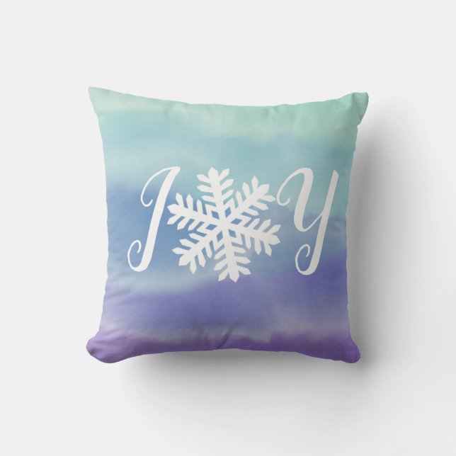 Joy Snowflake Throw Kissen (Vorderseite)