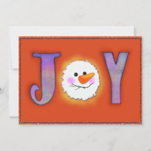 Joy Snowman Feiertagskarte