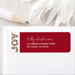 JOY Spring Flowers Girl Baby Shower Rücksendeadres