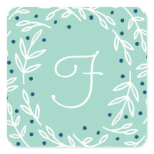 Joy Square Monogram Stickers