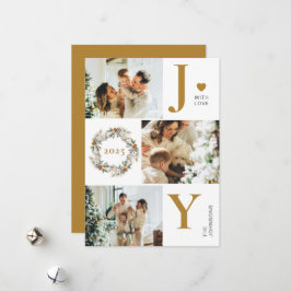 Joy Stylish Modern Foto Collage | Gold Weihnachten