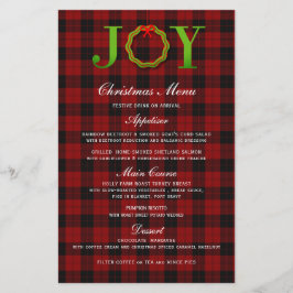 JOY TARTAN CHRISTMAS WREATH | CHRISTMAS MENU