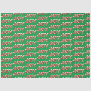 JOY Text mit Schneekappen und Schneeflocken Seidenpapier