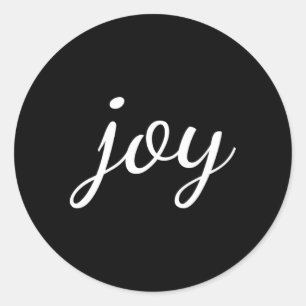 Joy the Word Joy positive Nachricht Aufheben und I Runder Aufkleber