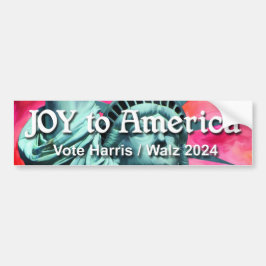 Joy to America Harris Walz Autoaufkleber