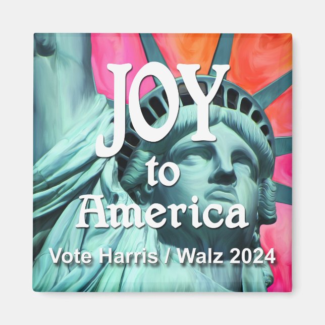 Joy to America Harris Walz Magnet (Vorne)