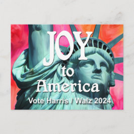 Joy to America Harris Walz Postkarte