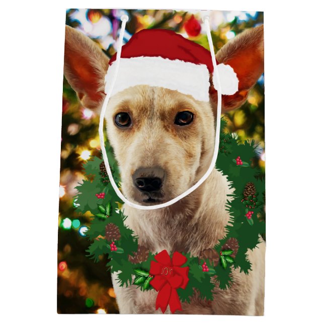 Joy to the Puppy Mittlere Geschenktüte (Rückseite)