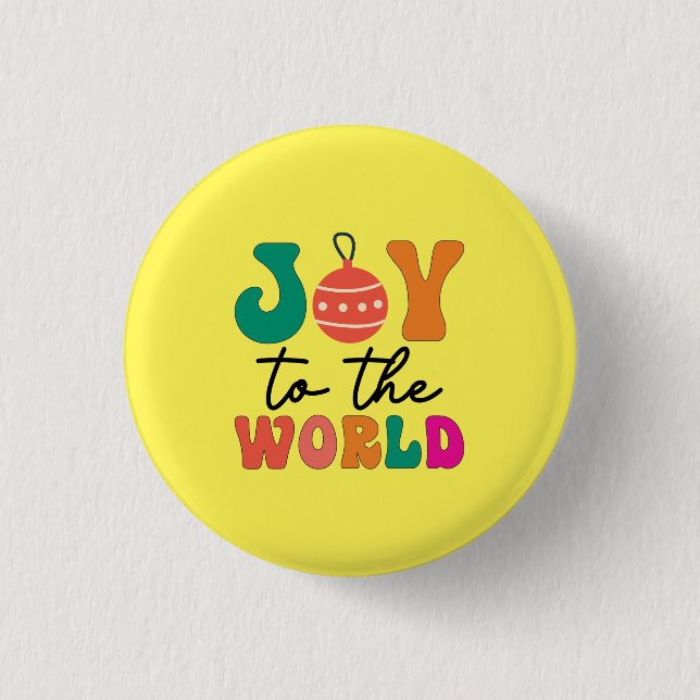 Joy to The World - Christmas Design-50835 Button (Vorderseite)