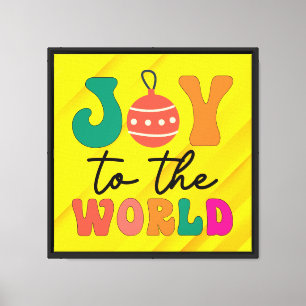 Joy to The World - Christmas Design-50835 Leinwanddruck