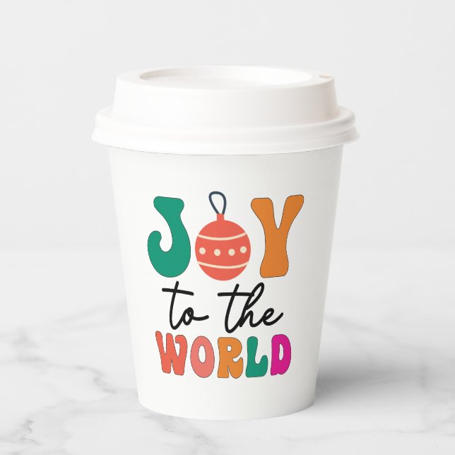 Joy to The World - Christmas Design-50835 Pappbecher (Vorderseite)