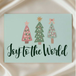 Joy to the World Christmas  Post Card  Postkarte