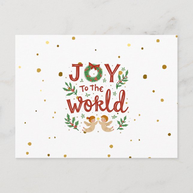Joy to the World Christmas Postcard Postkarte (Vorderseite)