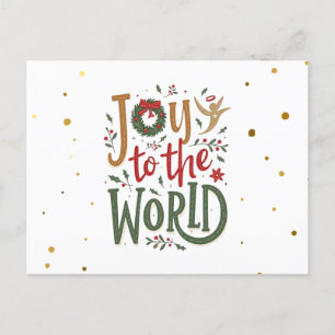 Joy to the World Christmas Postcard Postkarte