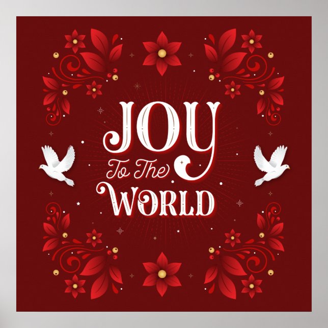 Joy to the World Christmas Poster 24x24 (Vorne)
